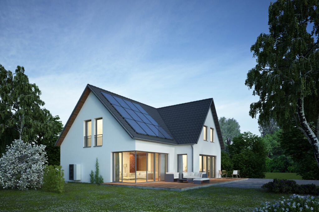 Spacious home with large windows